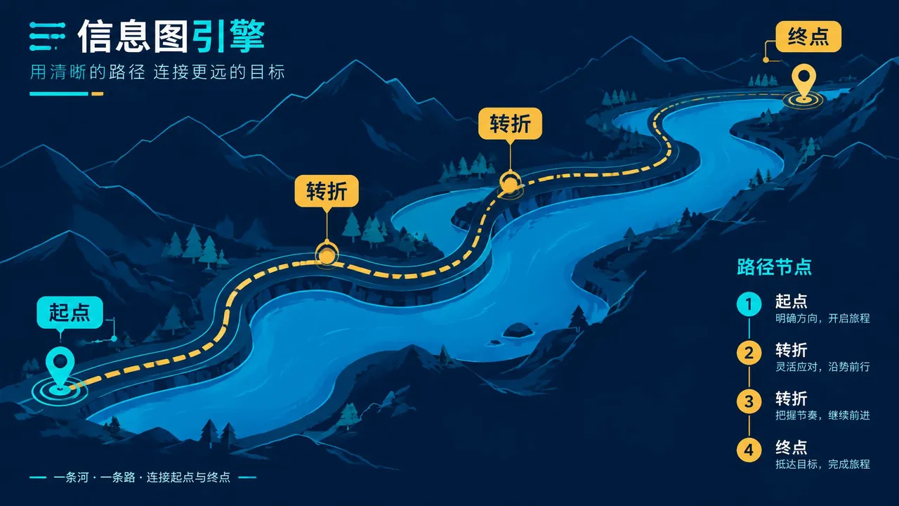 路径起点转折点和终点节点信息图