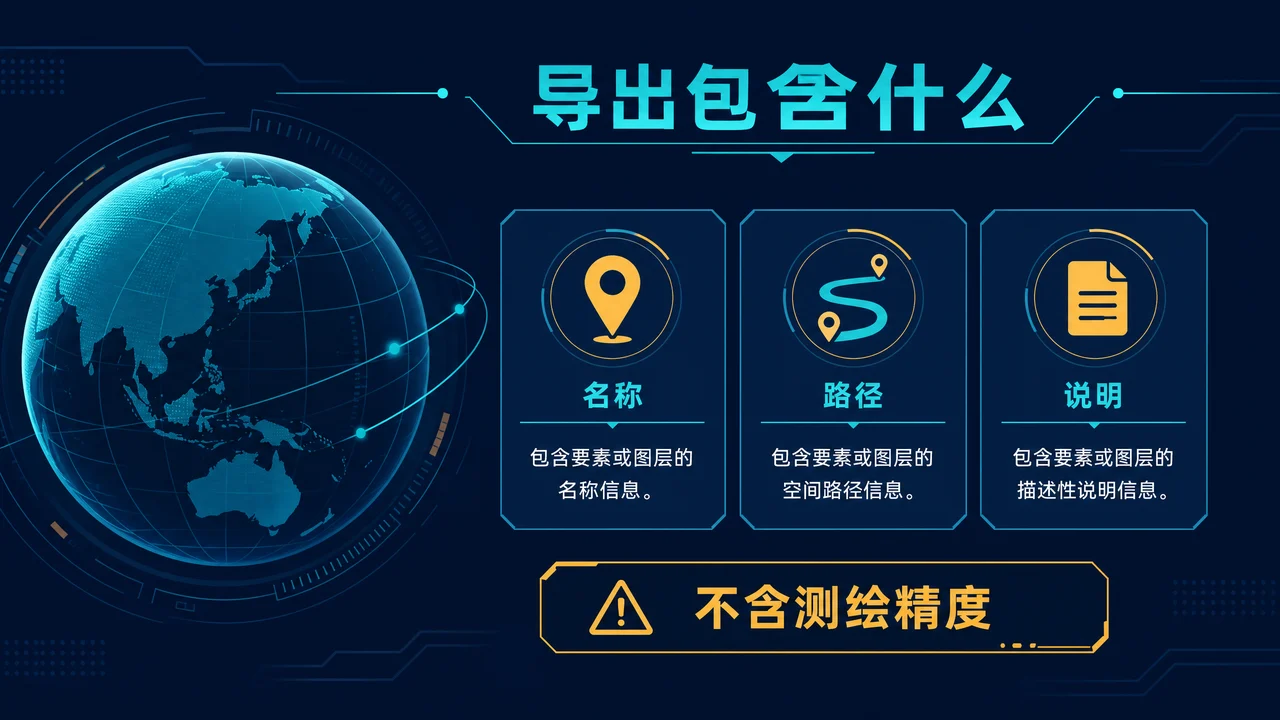 导出包含名称路径说明但不含测绘精度的信息图
