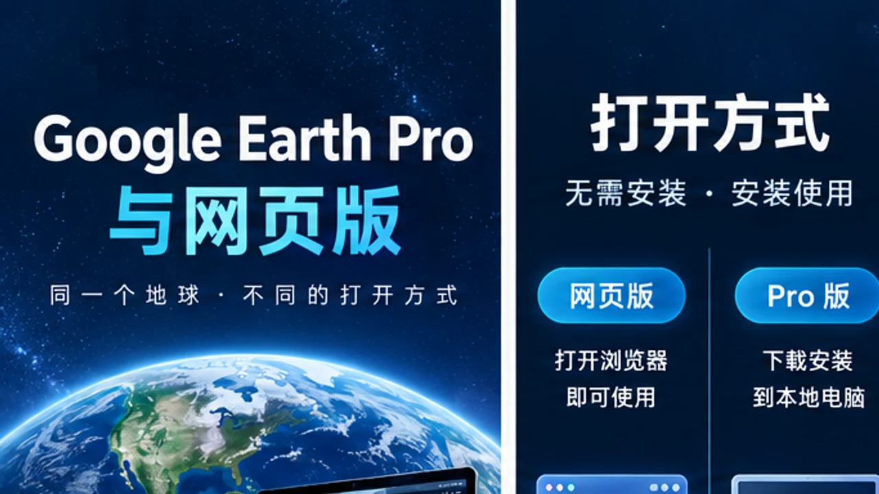 Google Earth Pro 和网页版有什么区别?地图功能对比指南