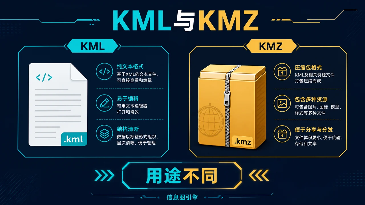 Google Earth KML 和 KMZ 有什么区别?选择与使用说明